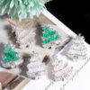 Wholesale Alloy Golden Green Christmas Tree Beads for DIY Phone Chain Keychain Bag Charm Chic Gift Resale