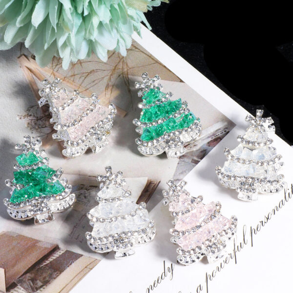 Wholesale Alloy Golden Green Christmas Tree Beads for DIY Phone Chain Keychain Bag Charm Chic Gift Resale