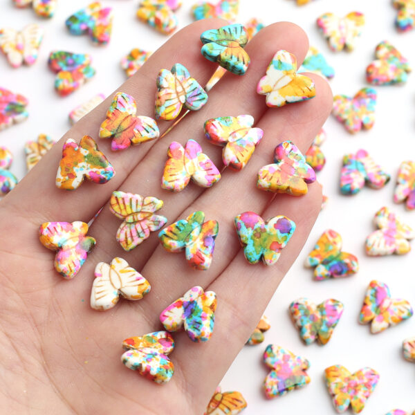 oly-dc9942b48053d62514c9f5114226ffc1 Wholesale Natural Stone Butterfly Beads for DIY Jewelry Making Fashion Accessory Gift Boutique Resale