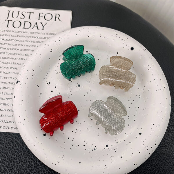 oly-dc9ea1597f033fdf1f8fc63bafd6fa47 Wholesale Acrylic Christmas Hair Claw Clip Striped Glitter Fashion Accessory for Women Gift Boutique Resale