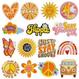 Wholesale Decorative Cartoon Butterfly Rainbow Iron-On Patch for Clothes Bags - Stylish Hippie Embroidery Accessory