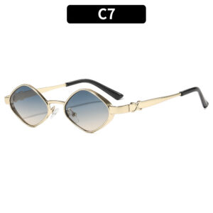 C7-Gold-framed Blue Tea Slices