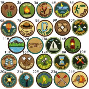 Cartoon round cloth patch set of 24 pieces