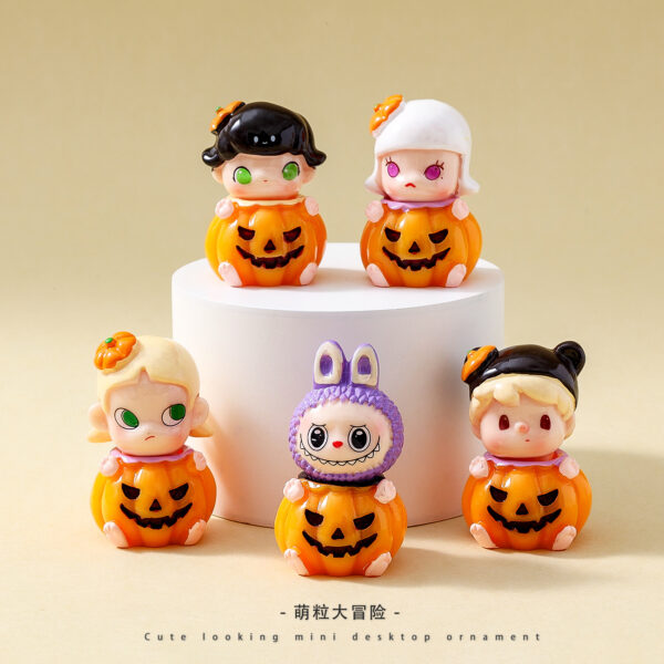 Wholesale Halloween Pumpkin Resin Figurine Set - 10 Styles Funny DIY Home Decor for Gift or Resale