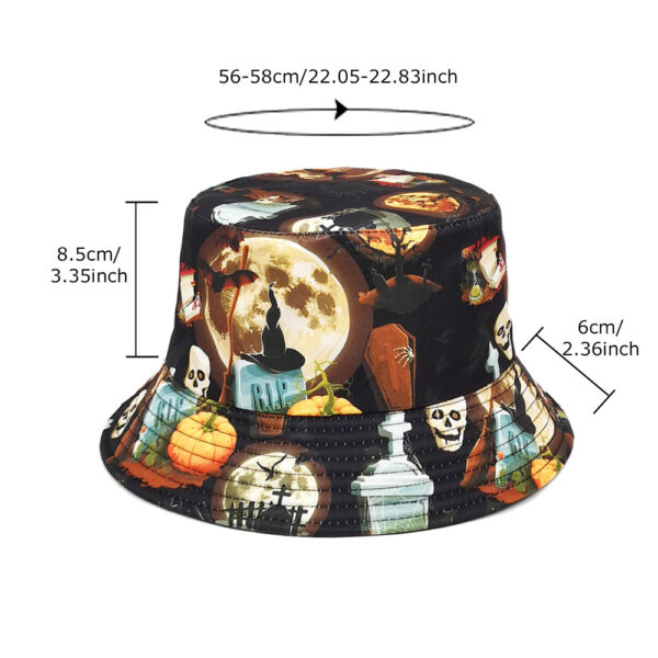 oly-dccde362bc4eb1bc716e258f5c69e467 Wholesale Halloween Cartoon Double Sided Fisherman Hat Stylish Sun Protection Fashion Accessory