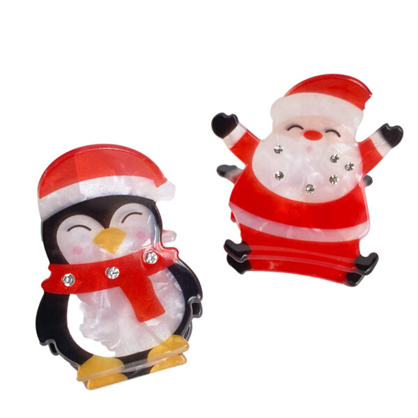 Wholesale Chic Acrylic Santa Claus Hair Claw Clip Fashion Hair Accessory for Women