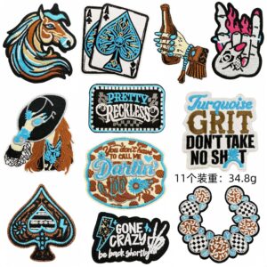 Western denim patch b set of 11 pieces