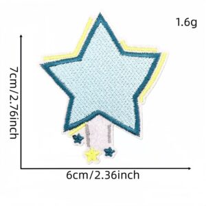 Blue series cloth sticker 8#