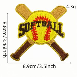Yellow baseball cloth sticker 4 #