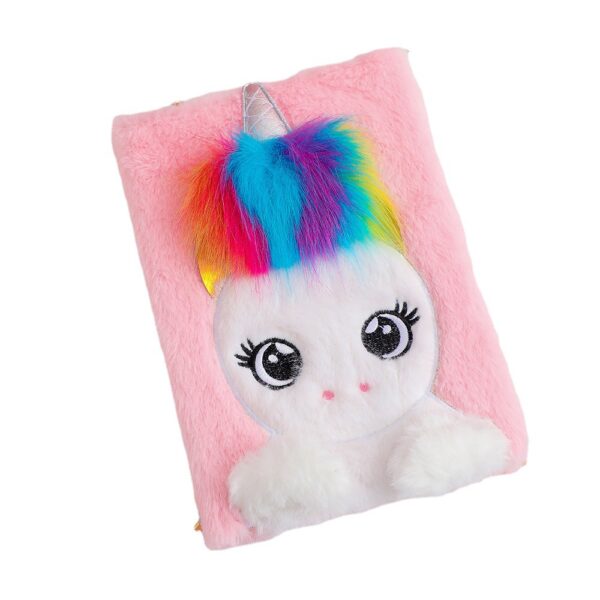 Wholesale Cute Plush Unicorn Journal A5 Pink Notebook for Kids Gift Resale Accessory
