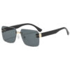 oly-dd5cf82b2554367f87256640d64f71c1 Wholesale Stylish Retro Frameless Sunglasses UV400 Sun Protection Gold Frame Grey Lens Boutique Resale Accessory