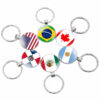 Wholesale European National Flag Metal Keychain Decorative Accessory Gift