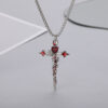 oly-dd7a692ad0f2e9396c879a313337338f Wholesale Stainless Steel Cross Pendant Necklace with Heart Design Layering Jewelry for Party Gift