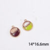 oly-ddbd4dc58819f3ced3cb5a0a041a08e9 Wholesale Green Coconut Fruit Pendant Charm Zinc Alloy Drop Oil Fashion Accessory for DIY Jewelry