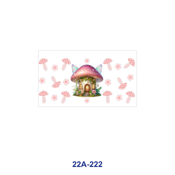 oly-ddbd87fef7747c6a986ddc56752f9dcb Wholesale 5pcs Fantasy Fairy Mushroom House Moon Star Butterfly Floral Crystal Watercolor Mixed Print 16oz Cup UV DTF Wraps