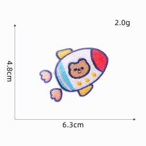 Rocket embroidery cloth stickers-18#* Hot Melt Adhesive cloth stickers