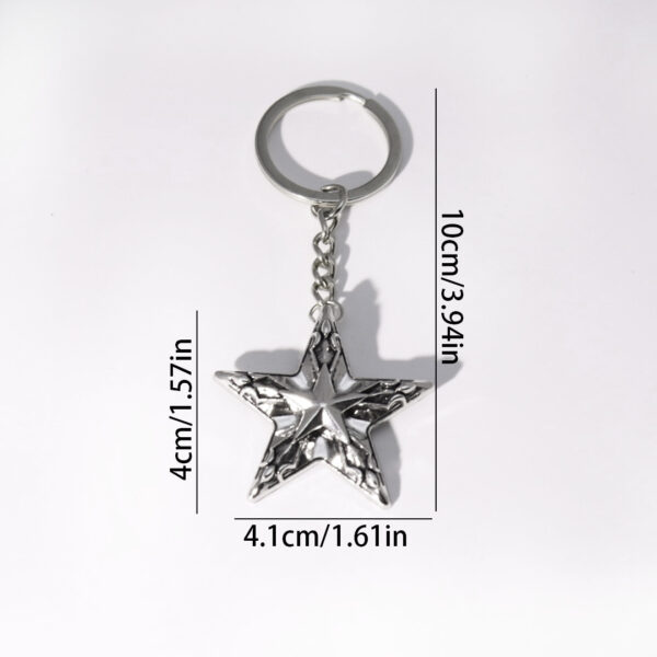 oly-ddd71b15ba1ec39401edbc352b63df86 Wholesale European Style Five Point Star Keychain Pendant Zinc Alloy Car Key Accessory
