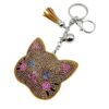Wholesale Cute Cat Rhinestone Keychain Fashion Gift Decorative Accessory for Bag or Keys