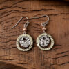 Wholesale Electroplated Zinc Alloy Geometric Ring Earrings Fashion Accessory for Gift Boutique Resale