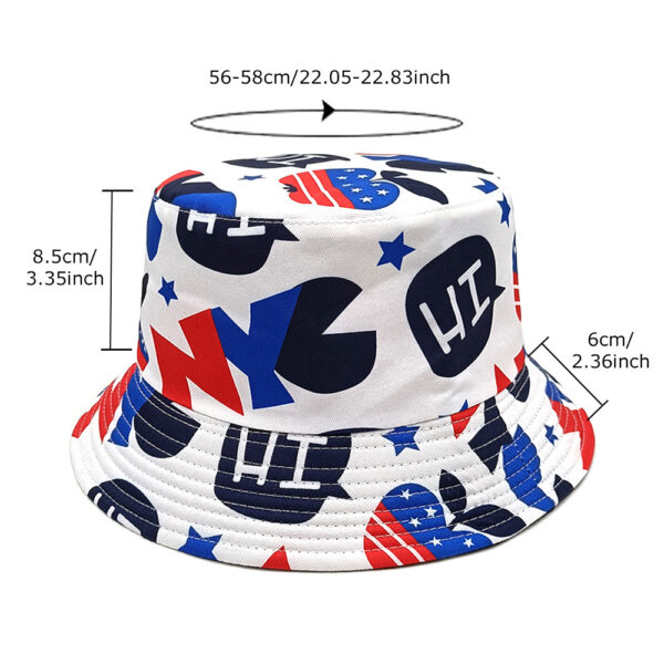 Wholesale Digital Print Flag Bucket Hat Fashion Sun Protection Hat for Outdoor Gift Boutique Accessory