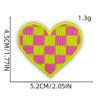 oly-ddfcd0e4b707be3119807e7798b01631 Wholesale Plaid Love Heart Embroidery Applique Patch Fashion Accessory for Headwear Boutique Resale