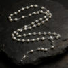 oly-ddfda0b022e83009370783e8e732c2b9 Wholesale White Glass Bead Rosary Necklace Multi Layer Fashion Layering Jewelry Gift Boutique Resale