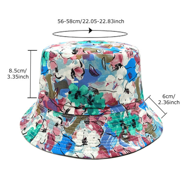 Wholesale Stylish Reversible Floral Bucket Hat Sun Hat for Travel Vacation Fashion Accessory Gift