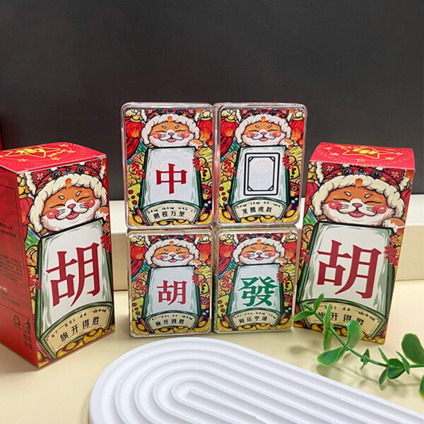 Wholesale Acrylic Mahjong Flowing Sand Desk Ornament Trendy Keychain Blind Box