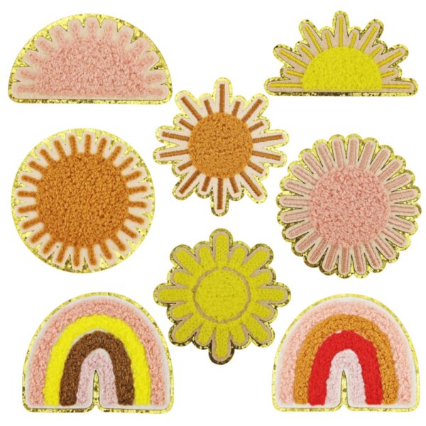 Wholesale Rainbow Sun Flower Embroidery Patches for Decoration and Repair - Craft Supply Gift