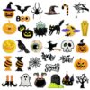 Wholesale Halloween Pumpkin Ghost Embroidery Patches Iron-On Decorative Cloth Stickers for Party and Craft