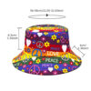 oly-de497b7cb04ca6d797a276137702e4eb Wholesale Reversible Floral Peace Pattern Bucket Hat Sun Protection Outdoor Cap for Resale