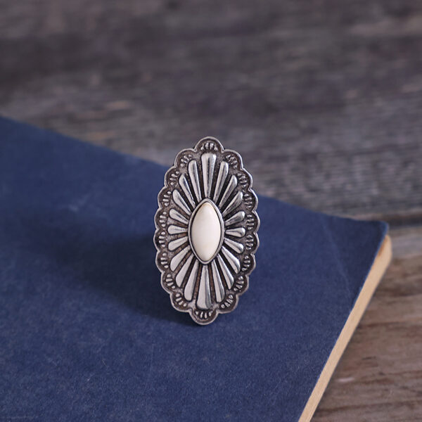 oly-de6a33d8342bbe64d80083a64345faee Wholesale Silver Plated Alloy Ring, Vintage Bohemian Oval Shape, Chic Fashion Jewelry Accessory
