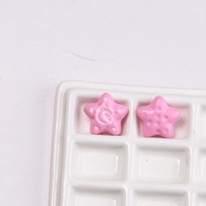 Dark pink fish cake stars