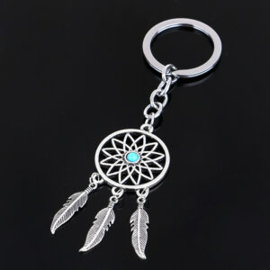 Wholesale Alloy Dreamcatcher Keychain Pendant Lovable Wind Style Trendy Decorative Accessory for Couples Gift