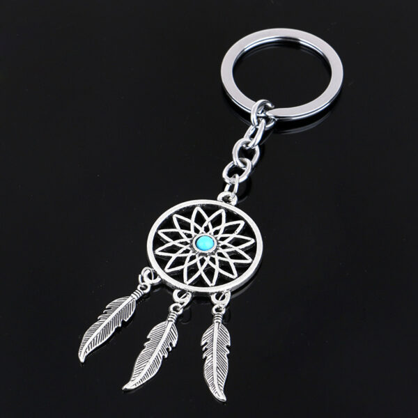 Wholesale Alloy Dreamcatcher Keychain Pendant Lovable Wind Style Trendy Decorative Accessory for Couples Gift