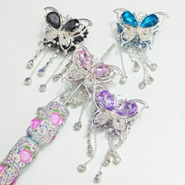 oly-de7dd3424be072ca44a022926cc03937 Wholesale Pink Alloy Butterfly Tassel Beads DIY Phone Chain Accessory