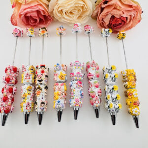 oly-de911edf4af5d096f16c840e580a6ff2 Wholesale Handmade Polymer Clay Cartoon Beaded Pen Cute Tiger Design DIY Craft Supply for Resale OLY Exclusive