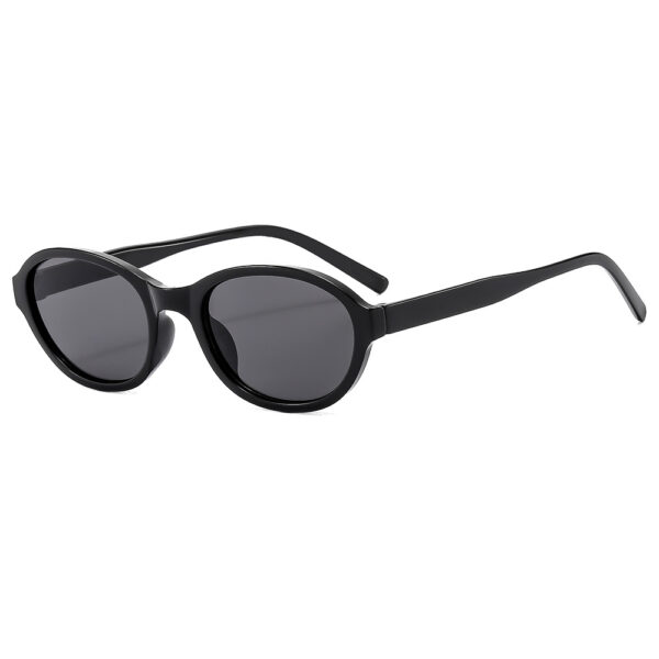 oly-dec1a6106b9b4891bc095c08023536d5 Wholesale Trendy Black Oval Sunglasses with Grey Lenses Travel Fashion Accessory