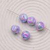 Wholesale DIY Acrylic Loose Beads 16mm AB Plated Pink for Car Key Accessory Bag Charm