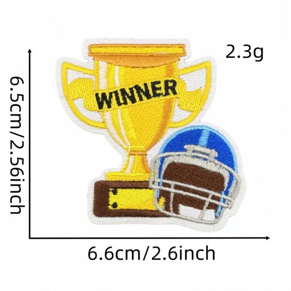 oly-dec9387f8f977a81ce3711270b0d9365 Wholesale Trendy Embroidered Rugby Patch Polyester Thread Iron On for DIY Accessories