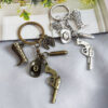 oly-decce6fed99506683e9b9b17d9cd8194 Wholesale Western Cowboy Keychain with Hat and Boots Silver Alloy Fashion Accessory for Key or Bag