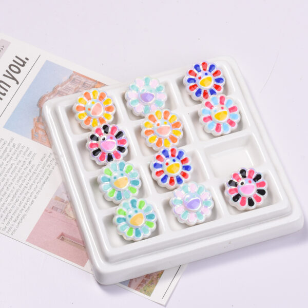 oly-ded4d8cc7619b7ee8d34b69ebcb4fd88 Wholesale Light Luxury Cartoon Acrylic Beads Mixed Color Sunflower for DIY Jewelry and Fashion Accessory