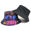 Wholesale Crown Pattern Bucket Hat Unisex Sun Protection Double Sided Birthday Party Hat