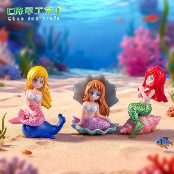 oly-defa24a80499bb856934cb85bd2545b9 Wholesale PVC Cartoon Mermaid Figurine DIY Fish Tank Decorative Accent Craft Supply