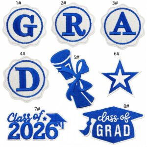 Graduation season badge and cloth patch set of 8 pieces
