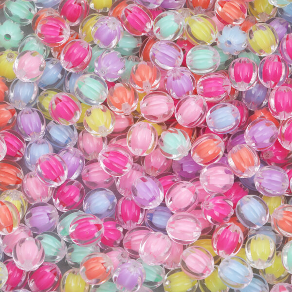 oly-df17950211c09ac4ce78c6d4d4e764b0 Wholesale Transparent Pumpkin Acrylic Beads with Inner Color for Jewelry Making DIY Crafts