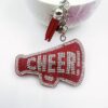 Wholesale Korean Velvet Rhinestone CHEER Keychain Stylish Bag Charm Gift