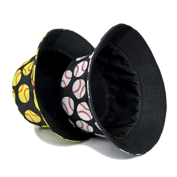 Wholesale Casual Baseball Print Bucket Hat for Sun Protection Fashion Accessory