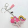 Wholesale Cartoon Rainbow Unicorn Rhinestone Keychain Car Key Accessory Resale Gift