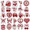 Wholesale Valentine's Day Strawberry Cherry Fabric Applique Patches Polyester DIY Clothing Decoration Gift